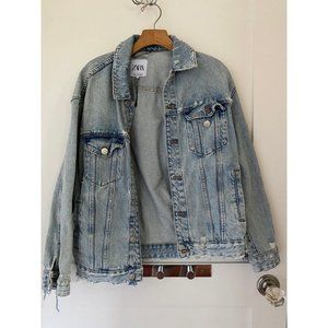 Oversized Ripped Jean Jacket